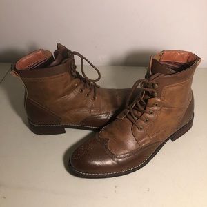 Polar Fox ‘Jonah’ Brown Brogue Boots size 12
